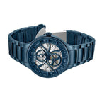 Kenneth Cole Automatic Blue Dial Watch for Men with Blue Stainless Steel Strap