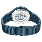 Kenneth Cole Automatic Blue Dial Watch for Men with Blue Stainless Steel Strap
