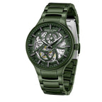 Kenneth Cole Automatic Green Dial Watch for Men with Black Stainless Steel Strap