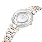 Kenneth Cole Quartz Analog White Dial Watch for Women with Two Toned Stainless Steel Strap