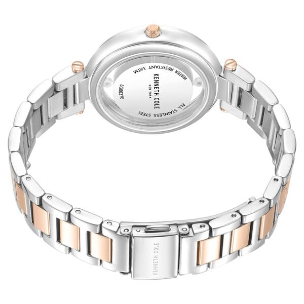 Kenneth Cole Quartz Analog White Dial Watch for Women with Two Toned Stainless Steel Strap