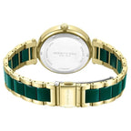 Kenneth Cole Quartz Analog Green Dial Watch for Women with Green Stainless Steel and Ceramic Strap