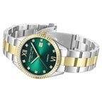Kenneth Cole Quartz Analog Green Dial Watch for Women with Two Toned Stainless Steel Strap