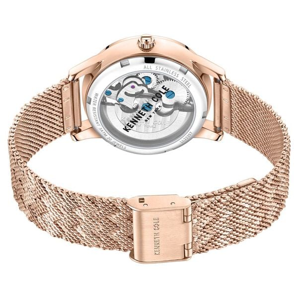 Kenneth Cole Automatic Watch for Women with Rose Gold Dial Rose Gold Colour Stainless Steel Strap