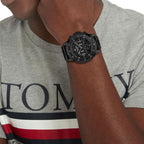 Tommy Hilfiger Quartz Multifunction Watch for Men Black Dial with Stainless Steel Strap