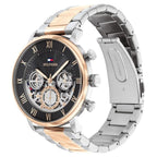 Tommy Hilfiger Quartz Multifunction Grey Dial Watch for Men with Two Toned Stainless Steel Strap