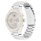 Tommy Hilfiger Quartz Multifunction Watch for Women with Silver Dial Silver Colour Stainless Steel Strap