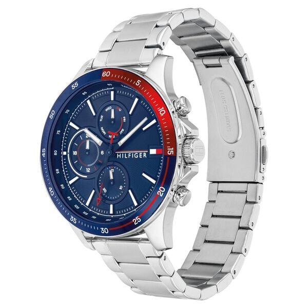 Tommy Hilfiger Quartz Multifunction Watch for Men Blue Dial with Stainless Steel Strap