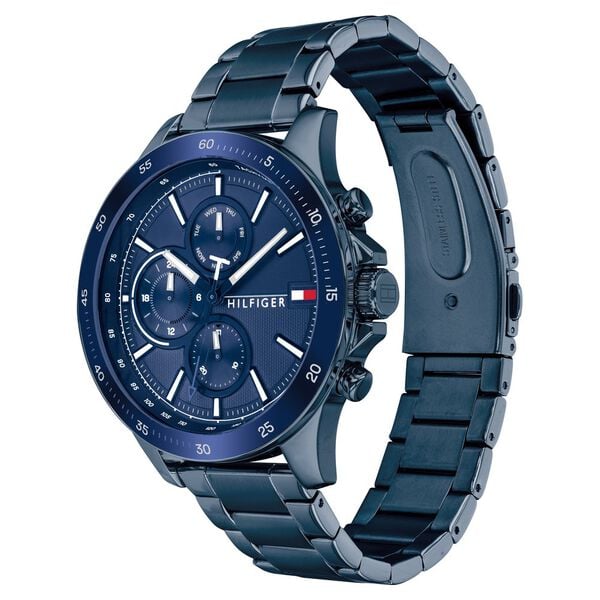 Tommy Hilfiger Quartz Multifunction Watch for Men Blue Dial with Stainless Steel Strap