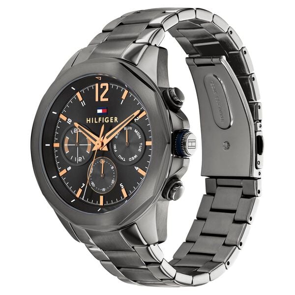 Tommy Hilfiger Quartz Multifunction Grey Dial Watch for Men with Stainless Steel Strap