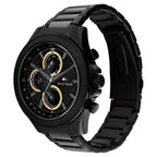 Tommy Hilfiger Quartz Multifunction Black Dial Watch for Men with Black Stainless Steel Strap
