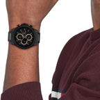 Tommy Hilfiger Quartz Multifunction Black Dial Watch for Men with Black Stainless Steel Strap