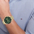 Tommy Hilfiger Quartz Multifunction Watch for Men with Green Dial
