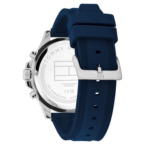 Tommy Hilfiger Quartz Multifunction Blue Dial Watch for Men with Blue Stainless Steel Strap