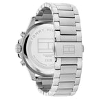 Tommy Hilfiger Quartz Multifunction Black Dial Watch for Men with Silver Stainless Steel Strap