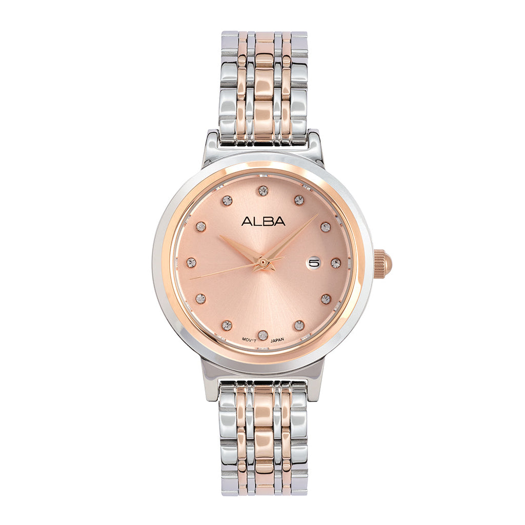 AH7EA2X1 Peach Dial Dual Tone Watch