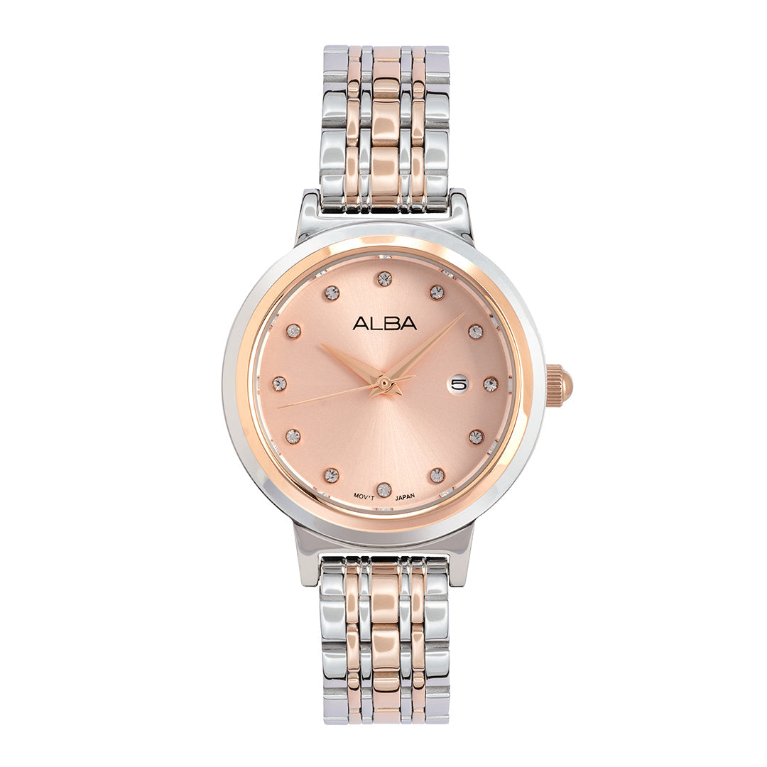 AH7EA2X1 Peach Dial Dual Tone Watch