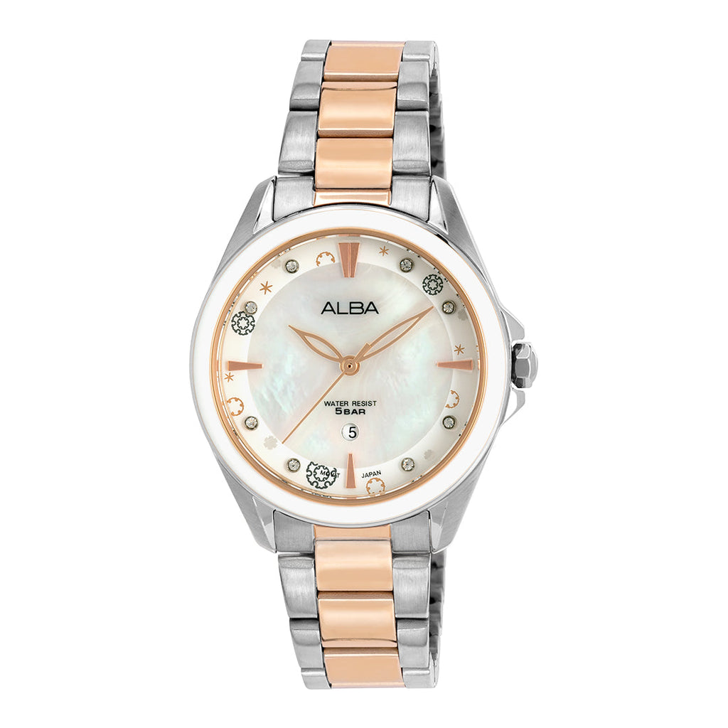 AH7DV1X1 Pearly White Mother Of Pearl Dial Watch