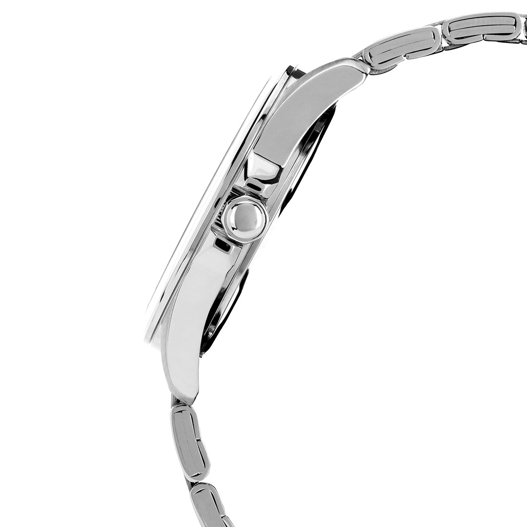 AH7DV3X1 Pearly White Dial Silver-Gold Watch