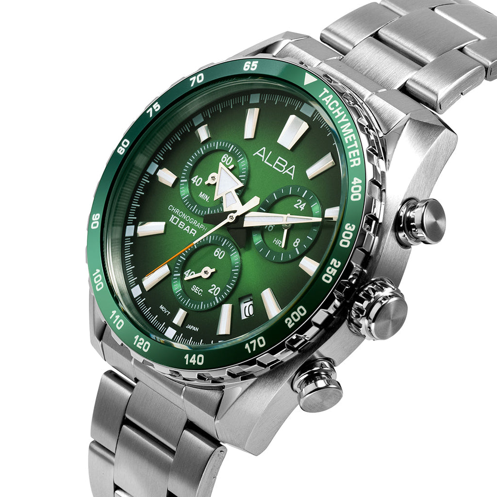 AX7007X1 Green Dial Chronograph Watch