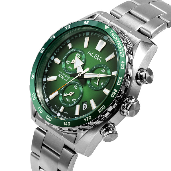 AX7007X1 Green Dial Chronograph Watch