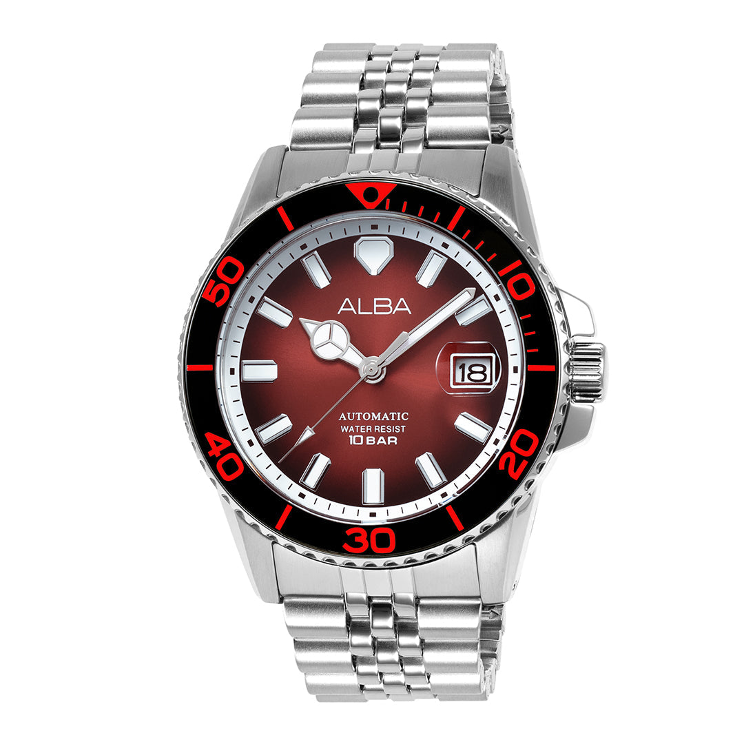 AU4055X1 Burgundy Dial Automatic Watch