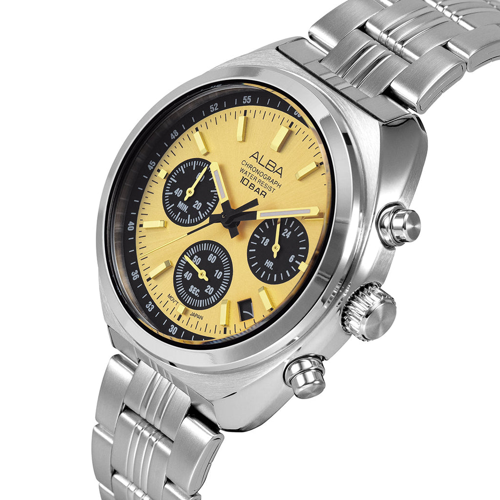 AT3K01X1 Gold Dial Chronograph Watch