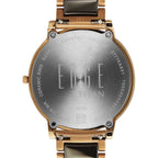 Titan Edge Purple Superheads Quartz Analog Brown Dial Rose Gold Steel And Ceramic Strap Watch For Women