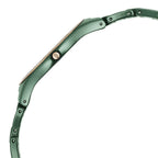 Titan Edge Bicolour Quartz Analog Green Dial Green Ceramic Strap Watch For Women