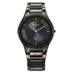Titan Edge Ceramic Camo Quartz Analog Green Dial Green Ceramic Strap Watch For Men