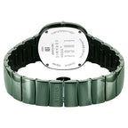 Titan Edge Squircle Camo Quartz Analog Green Dial Green Ceramic Strap Watch For Unisex