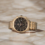 Titan Grandmaster Brown Dial Chronograph Stainless Steel Strap watch for Men