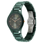 Titan Edge Ceramic Quartz in Glossy Green Dial Watch for Women