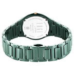 Titan Edge Ceramic Quartz in Glossy Green Dial Watch for Women